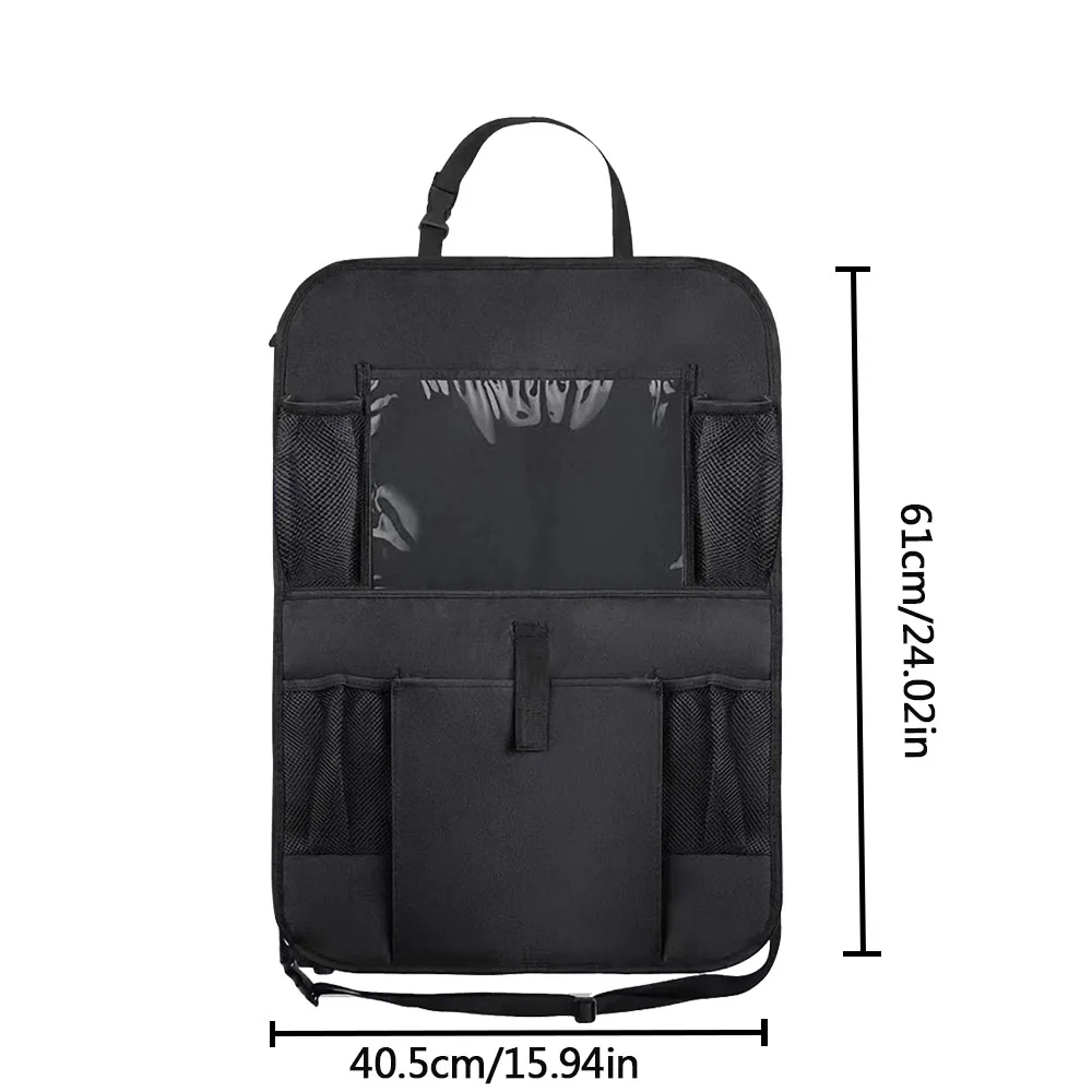 Organizador de asiento trasero de coche con pantalla táctil, soporte para tableta, bolsillos de almacenamiento, cubierta, protectores de respaldo de asiento de coche, accesorios para coche - imagen 4