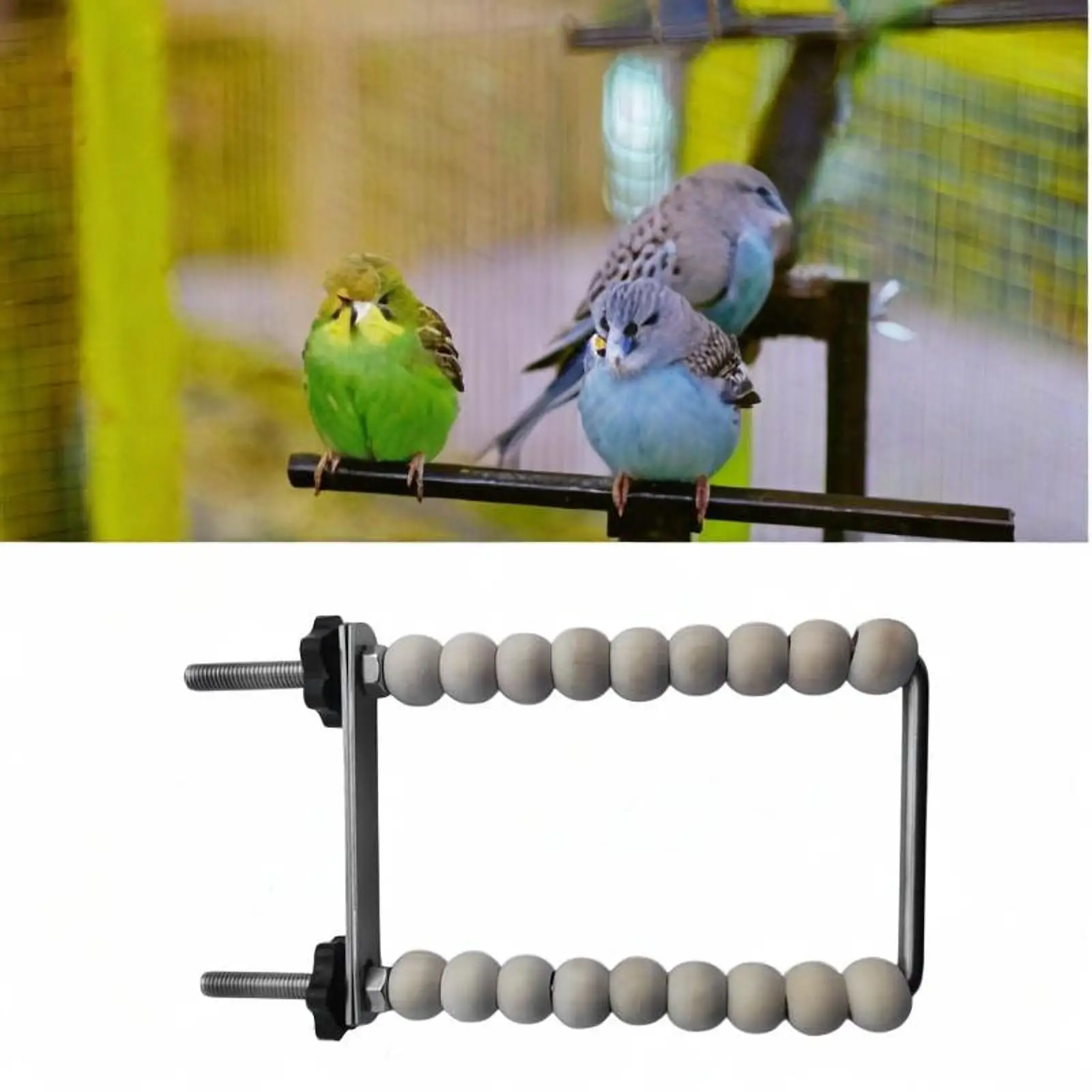 Parrots Stand Outdoor Climbing Bird Hanging Perch for Large Small Parakeet