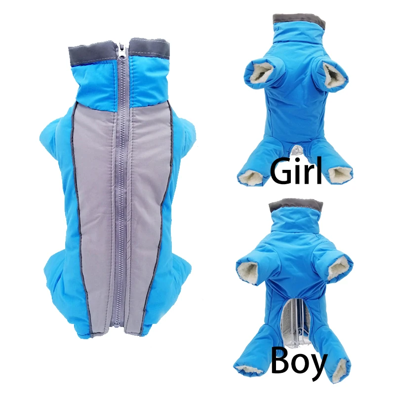 Abrigo de invierno para perros con diseño impermeable y forro polar