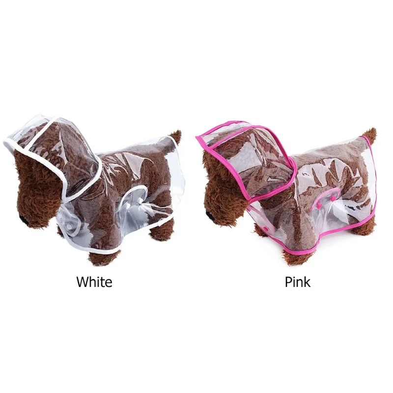 Suministros para mascotas, impermeable para perros, nuevo Poncho de plástico transparente a la moda, disfraces personalizados con borde de Color para perros grandes - imagen 3