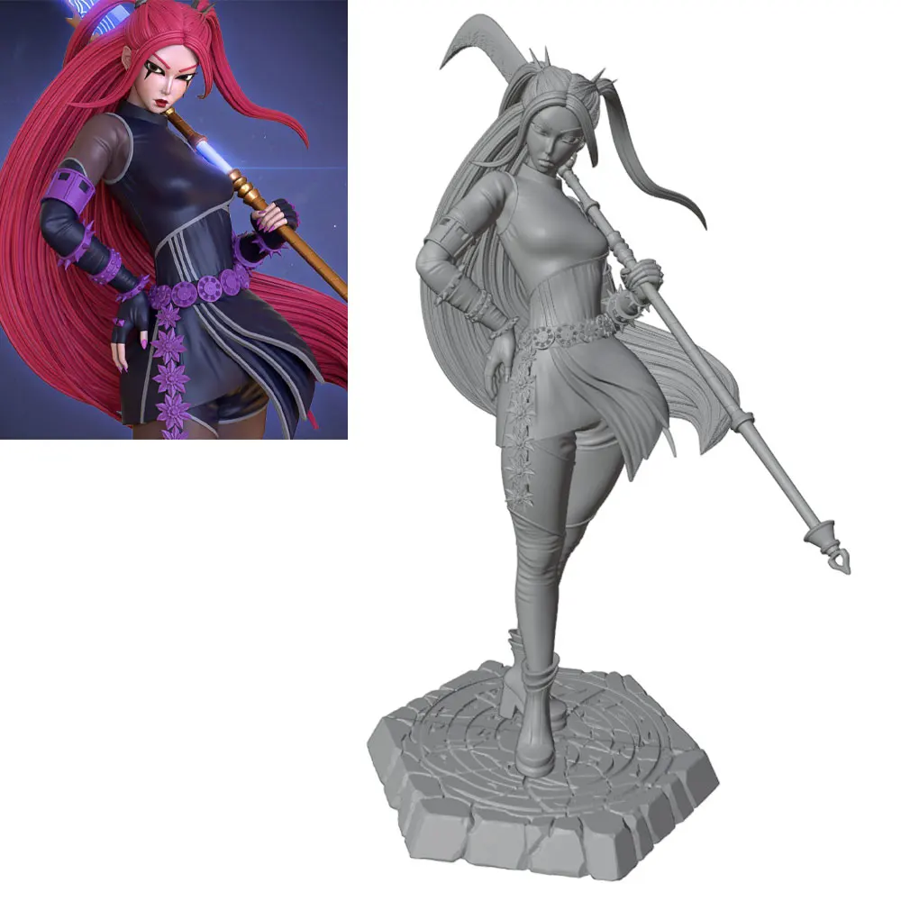 Guerrera femenina en resina 1/24 para montar – Miniatura coleccionista - imagen 3