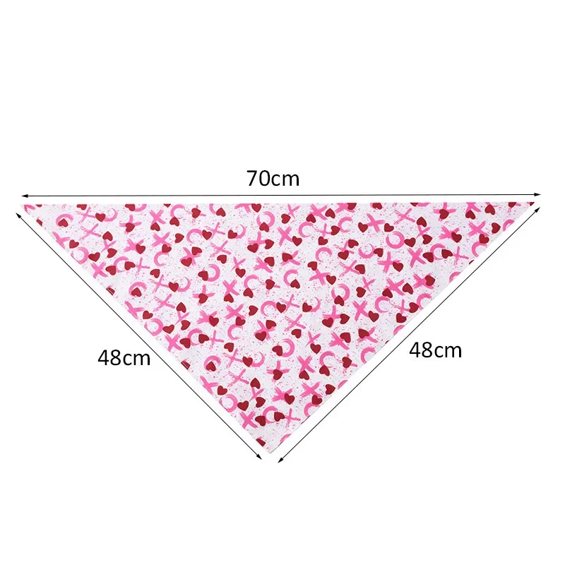 Bandana para perros medianos y grandes para el Día de San Valentín, bufanda triangular con estampado encantador para mascotas, accesorios para Mascotas Golden Retriever, Baberos - imagen 2
