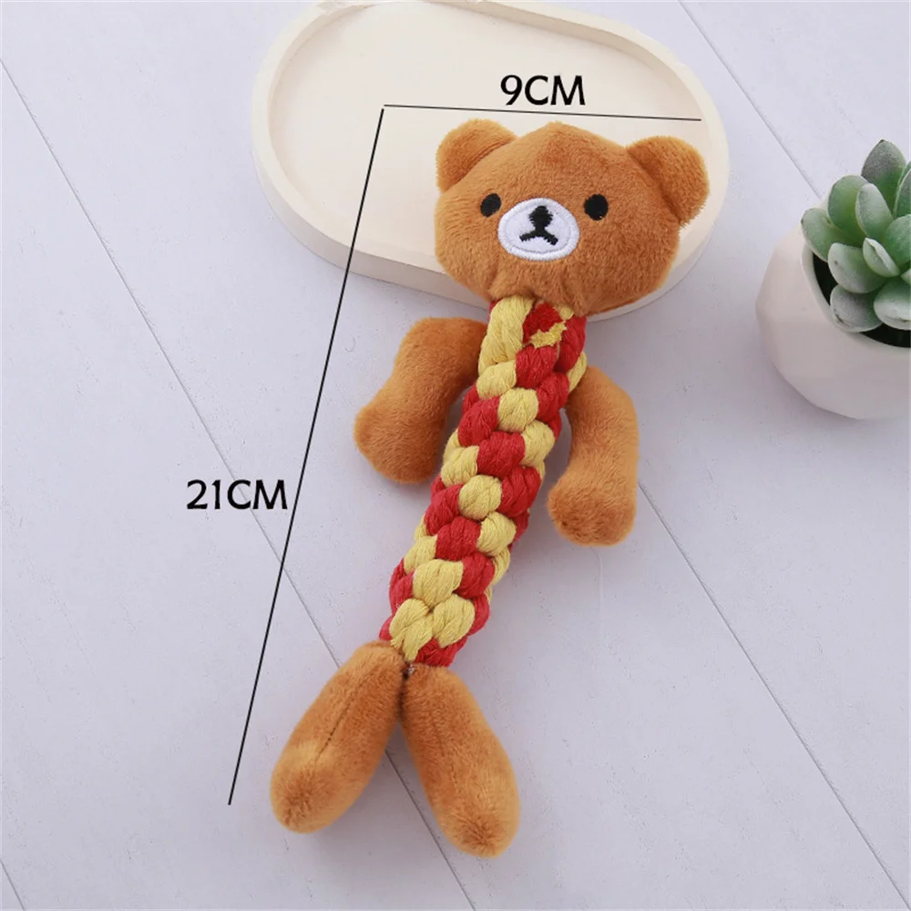 Juguetes para masticar para perros y gatos, animales tejidos con cuerda, resistente a mordeduras, juguete para mascotas para perros pequeños, Chihuahua, Yorkshire, caniche, accesorios para mascotas - imagen 2