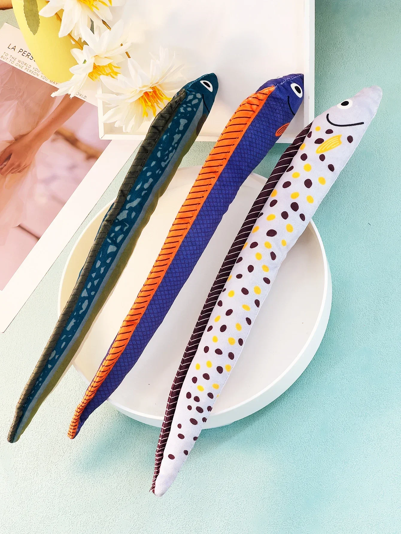 Juguete en forma de Anguila para gato, lona, menta, rechinar los dientes, juguete para mascotas - imagen 2