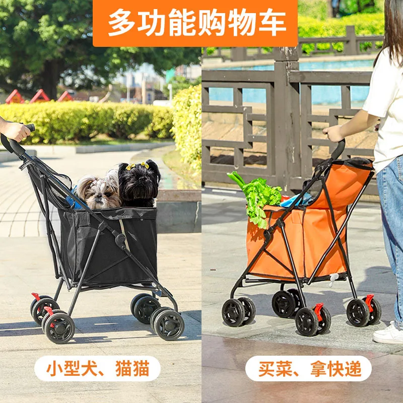 Cochecito plegable multifunción para perros y gatos pequeños a medianos - imagen 2