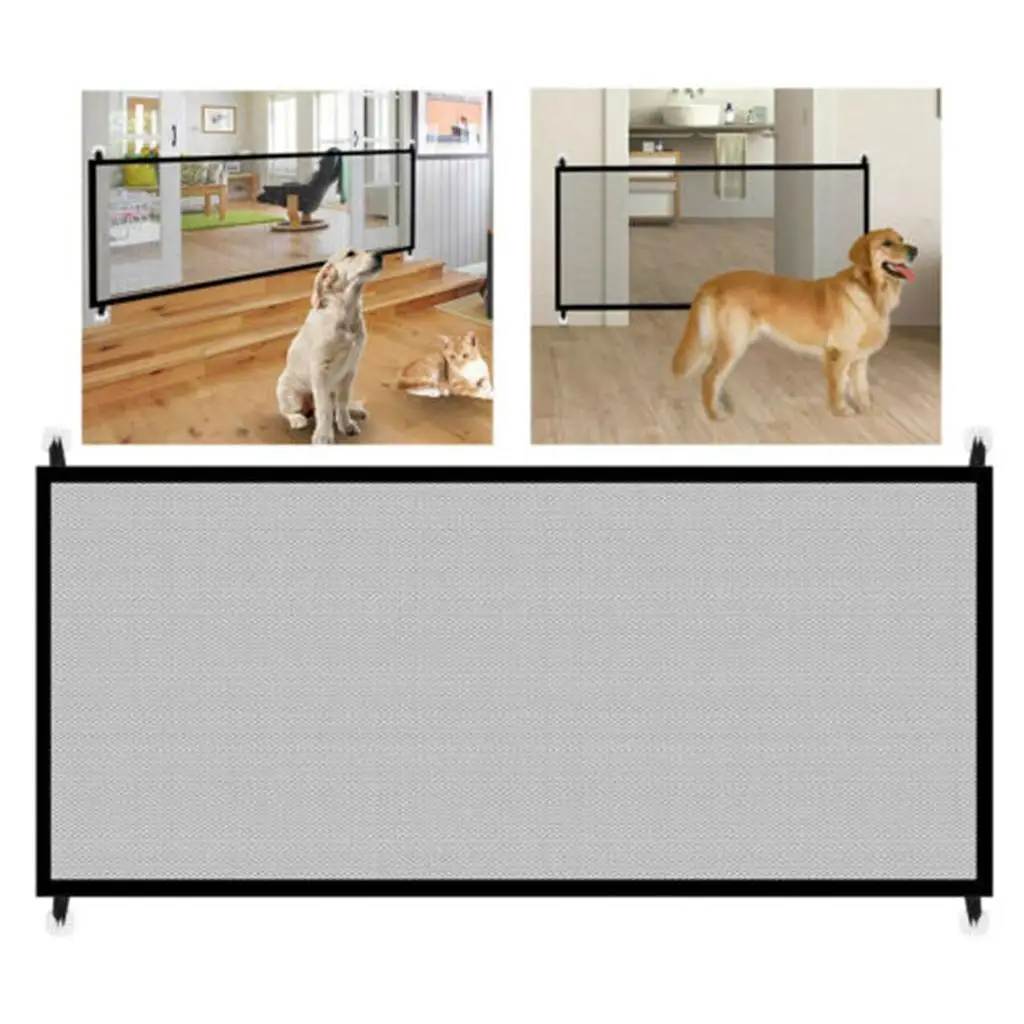 Pet Mesh Gate Dog Cat Safe Net Fence Guards Kitchen 71/43x28'' Safety Sticks Pet Mesh Gate Dog Cat Safe Net Fence Guards Kitchen 71/43x28'' Safety Sticks
