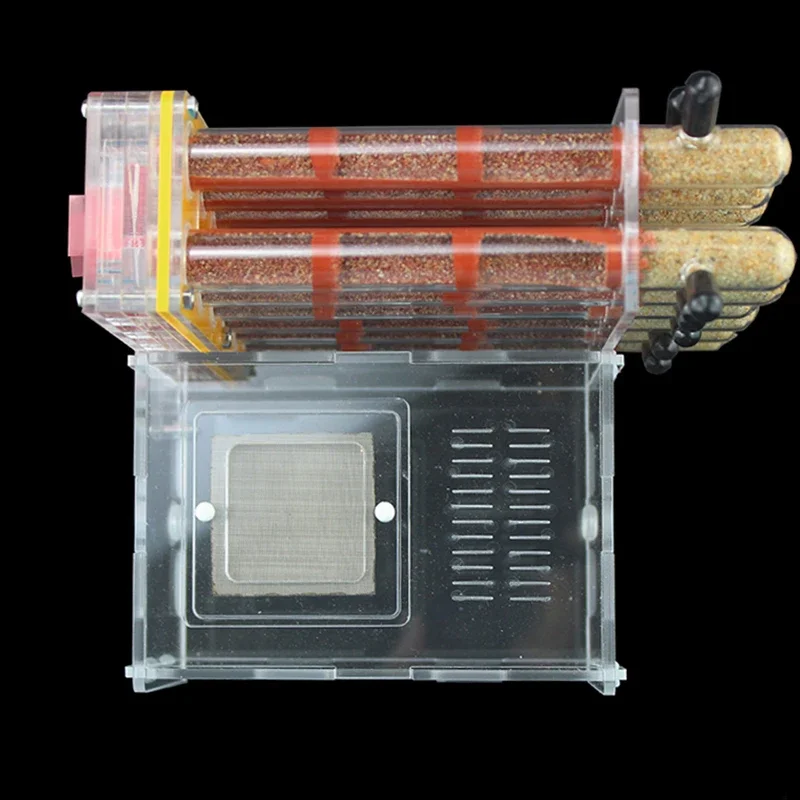 12 Uds. Tubo de ensayo de bambú, nido de hormigas con área de caza, granja de hormigas acrílicas, casa de hormigas, perrera, antill para mascotas, taller, insecto, Castillo de Hotel - imagen 5