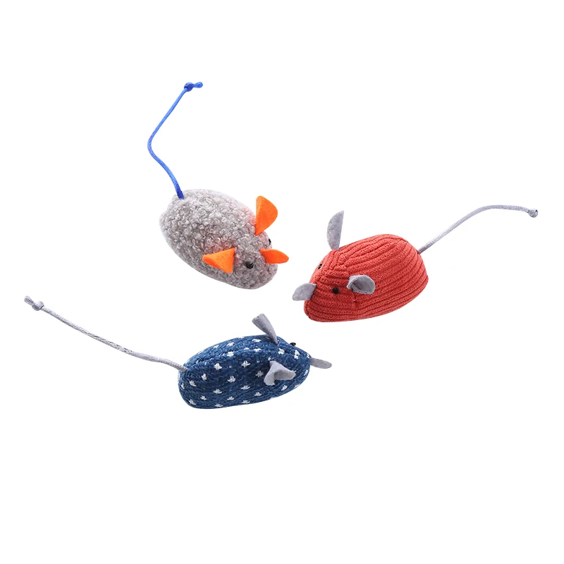 Lindo ratón de felpa con cola que contiene hierba gatera, juguete para gatos, suministros para mascotas - imagen 4