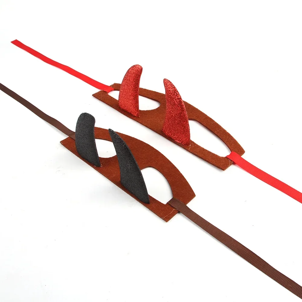 Diadema de Halloween para perro, disfraz de Mascota, cuernos de vaca, decoraciones divertidas, sombreros de gato, accesorios para mascotas, accesorios para cachorros - imagen 4