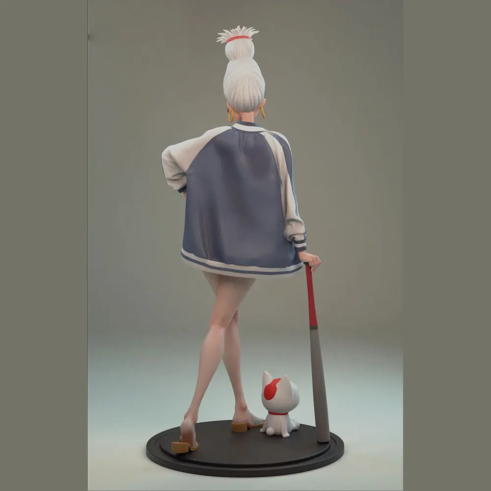 Figura anime escala 1/24 gris sin montar ni pintar – Kit DIY - imagen 5