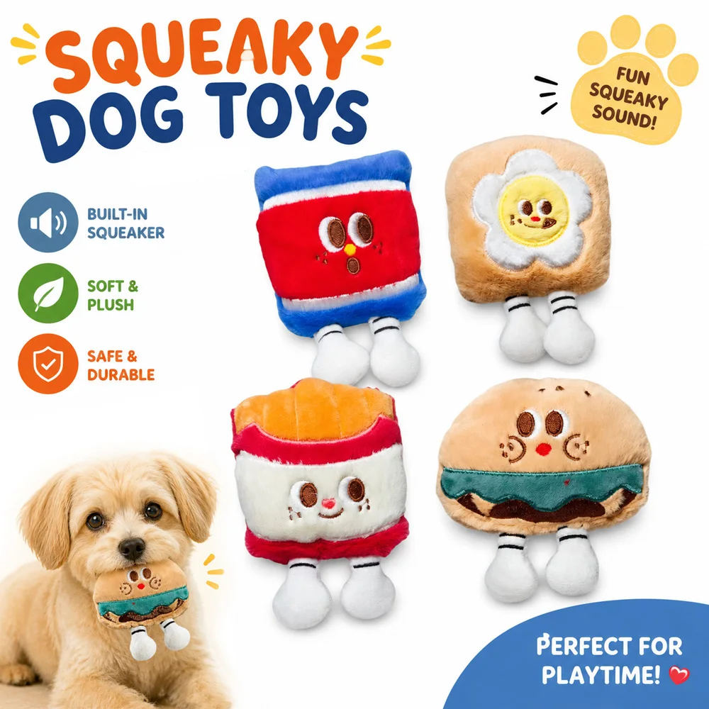 Juguetes peluche con forma de comida para perros pequeños y medianos - imagen 4
