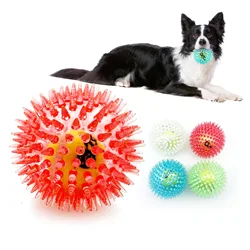 Juguete para perros - Pelota de goma con púas chirriante y divertida