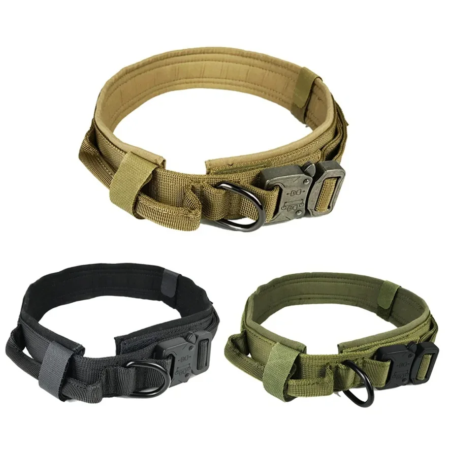 Collar de perro táctico Collar de perro de nailon de entrenamiento militar ajustable con hebilla de metal pesado para perros medianos y grandes - imagen 3