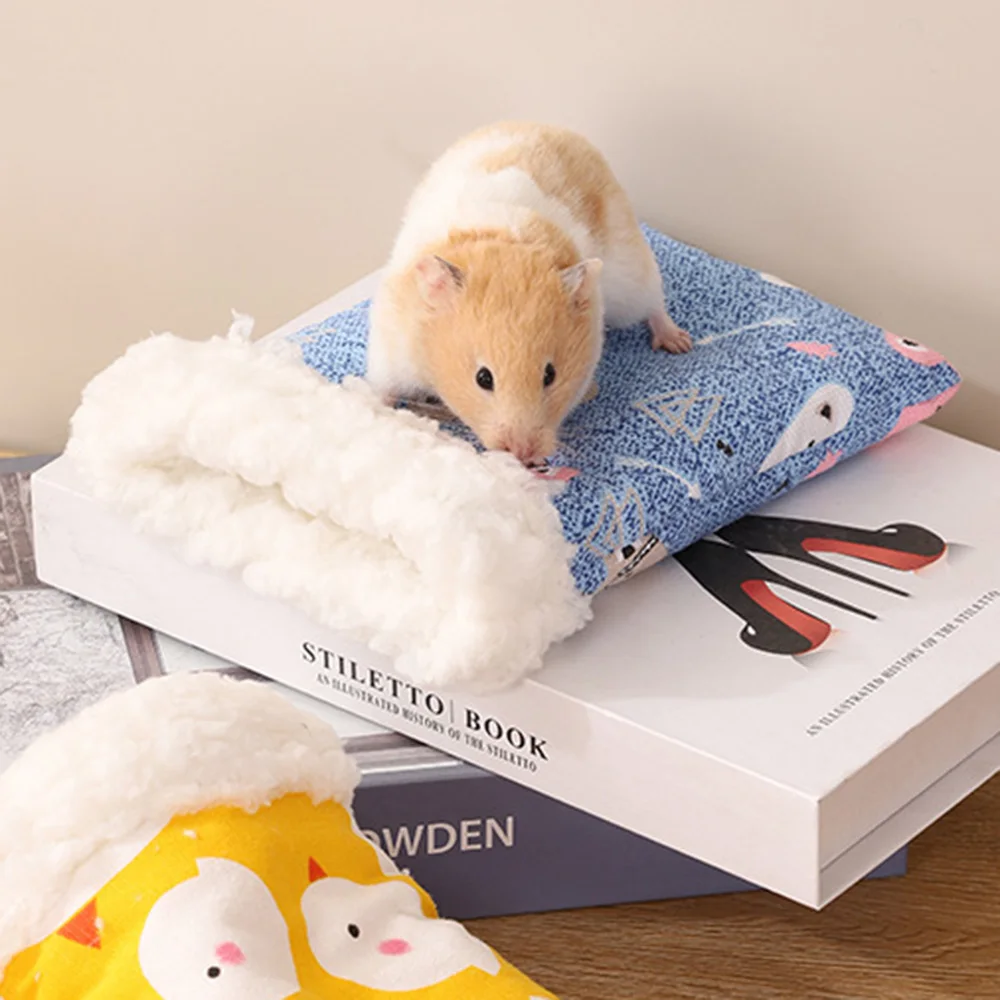 Nido cálido para mascotas pequeñas, casa para hámster, saco planeador de azúcar, saco de dormir dorado para hámster, cama acogedora para hámsteres enanos, suministros para mascotas - imagen 4