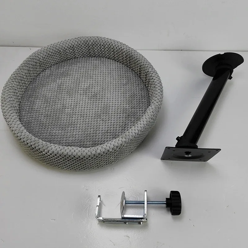 Cama colgante de escritorio para gatos, escritorio de oficina elevado, nido para gatos suspendido, hamaca redonda para interiores, cómoda y suave, suministros para mascotas - imagen 3