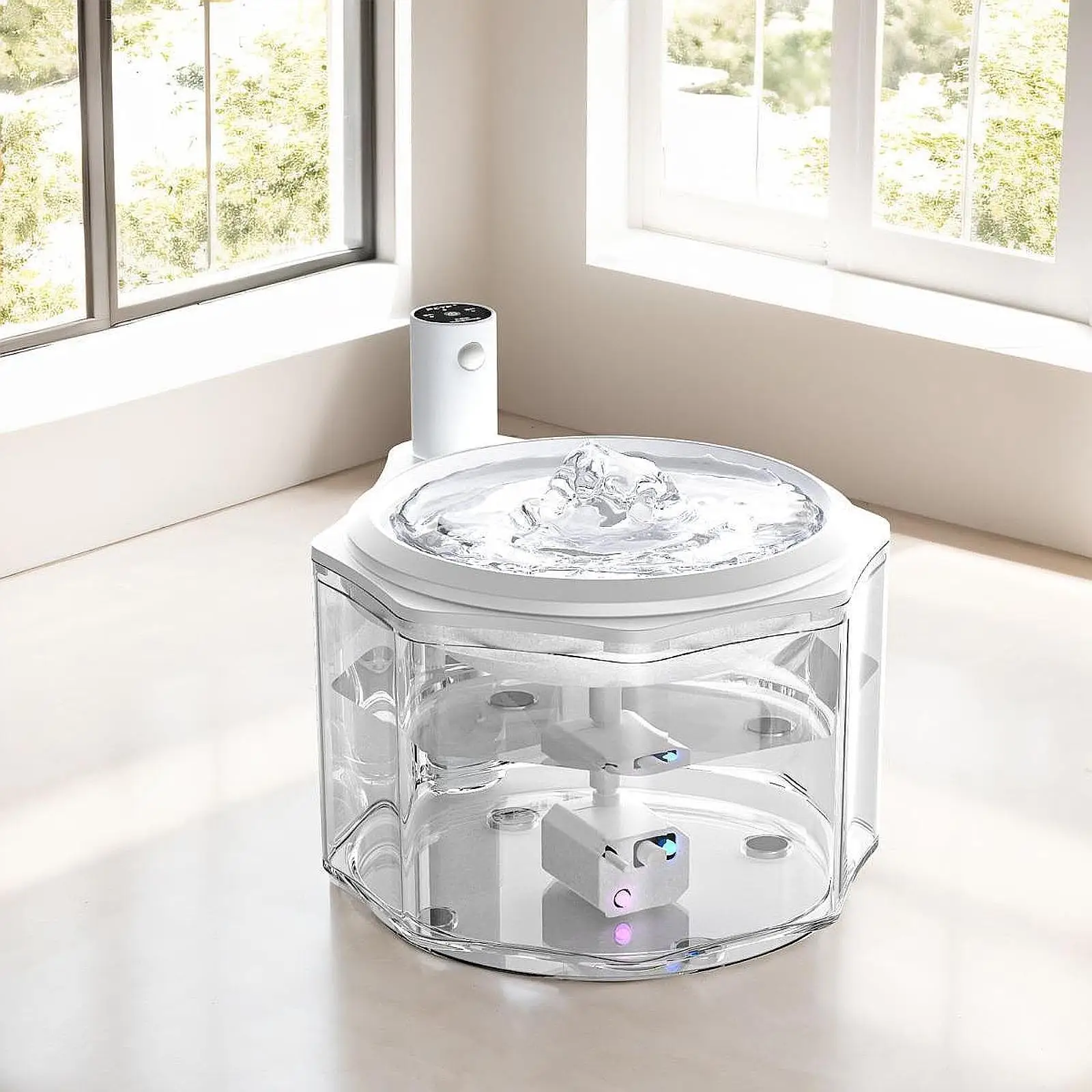 Cat Water Fountain Silent Pet Water Fountain for Multiple Pets Kitten Dogs