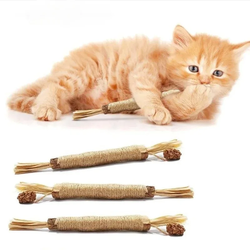 Matatabi Natural para mascotas, palillos de aperitivos para gatos, limpieza de dientes, hierba gatera, juguetes para gatos, Actinidia Silvervine, juguete para mascotas, accesorios para gatos - imagen 3