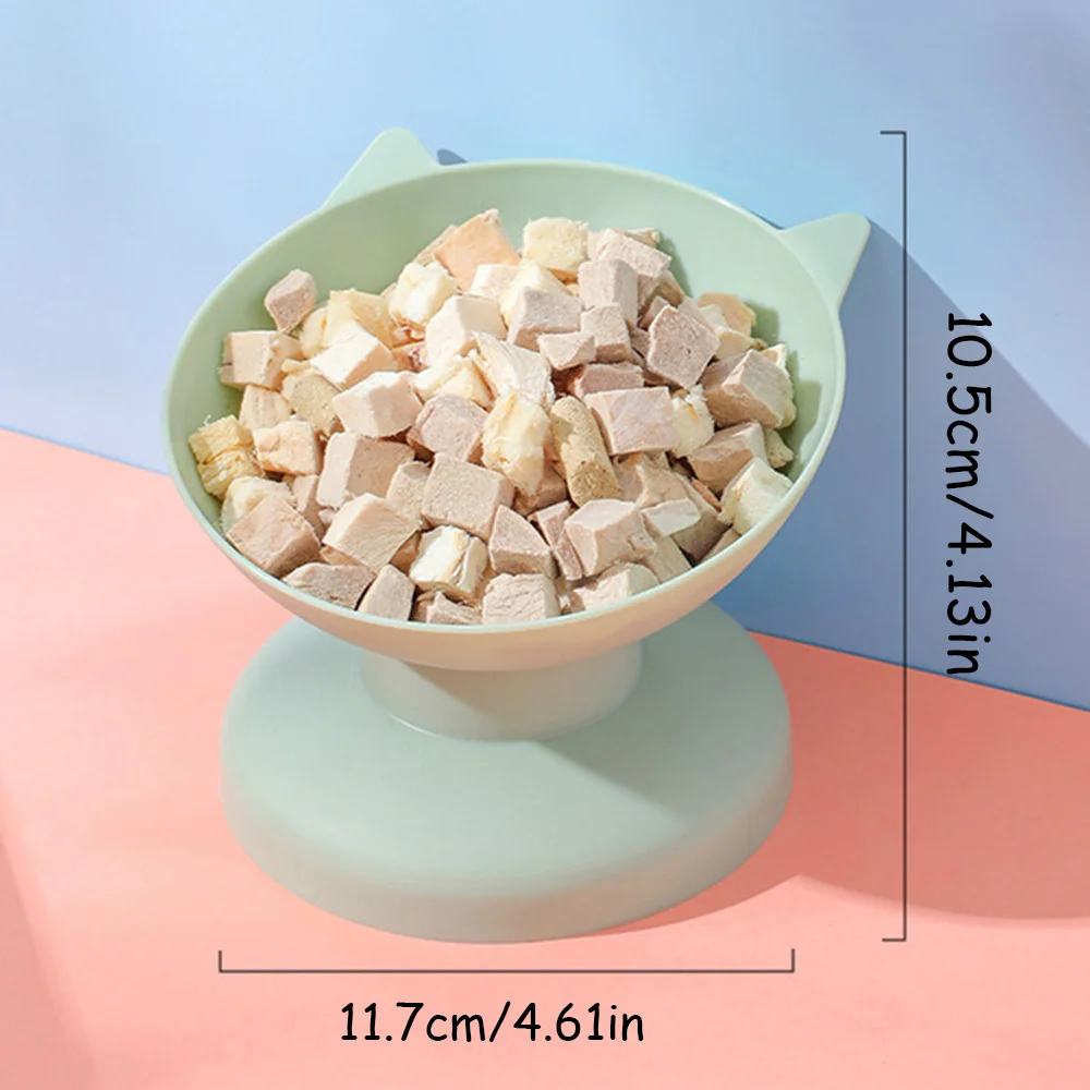 Lindo cuenco de copa para mascotas de color macarrón: cuenco de agua/alimento para perros y gatos antiderrames elevados, diseño antideslizante resistente, - imagen 5