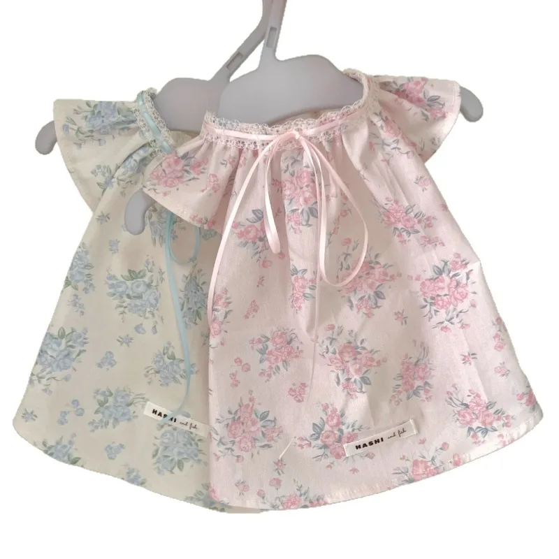 Ropa transpirable con tirantes florales para mascotas, chaleco bonito de verano para perros, camiseta bonita con flores de Yorkshire, ropa lateral de encaje para cachorros - imagen 5