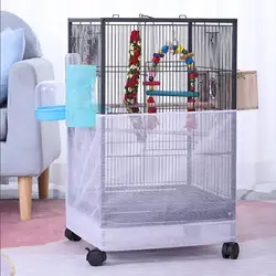 Funda elástica protectora para jaula de pájaros, malla lavable