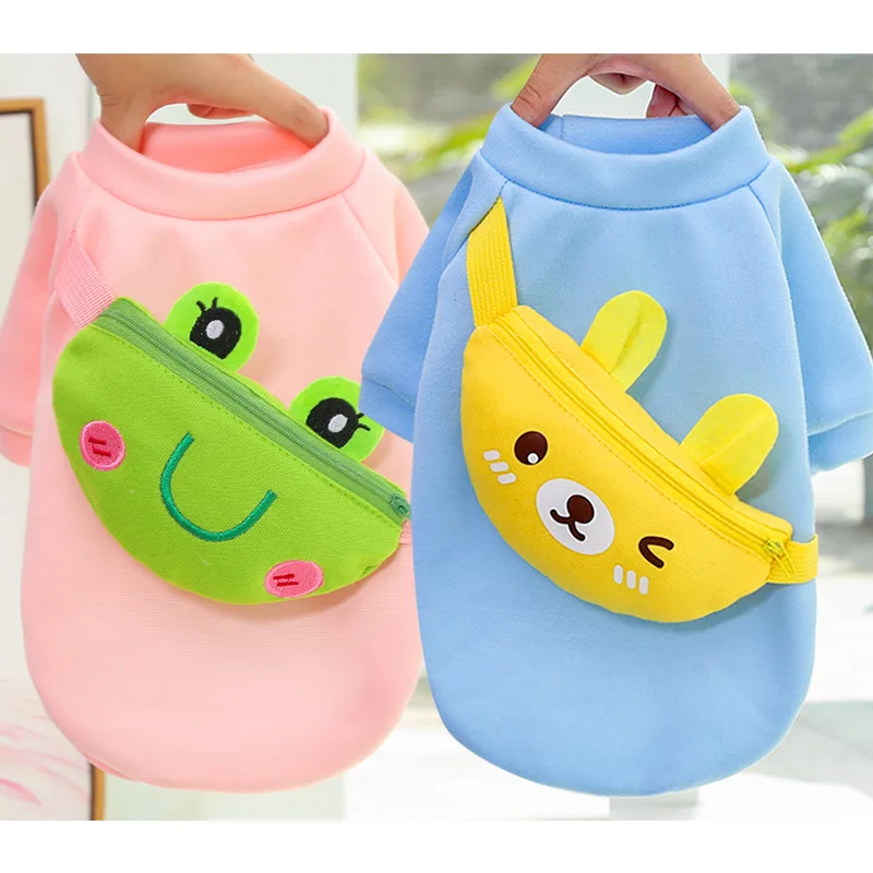 Dog Adorable Clothes with Sling Bag Pet Cute Ourfit for Small Medium Puppy Dogs Cats  Sweatshirt Jacket Coat Shirt Costume Vest - imagen 2