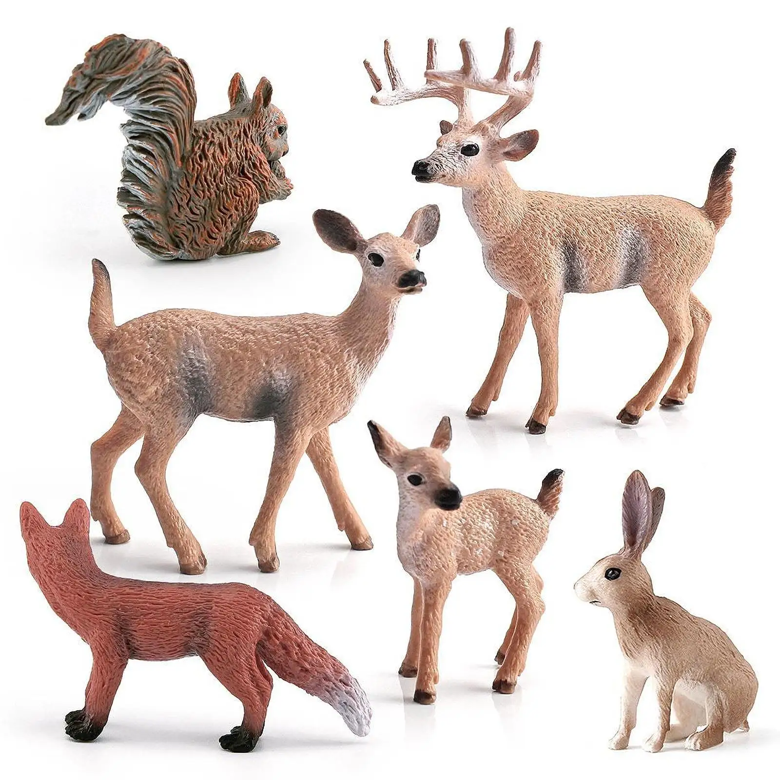 Deer Figurine Souvenir Collection Decorative Ornament Cute Sculpture Small Animal Statue for Indoor Office Desktop Bedroom Decor
