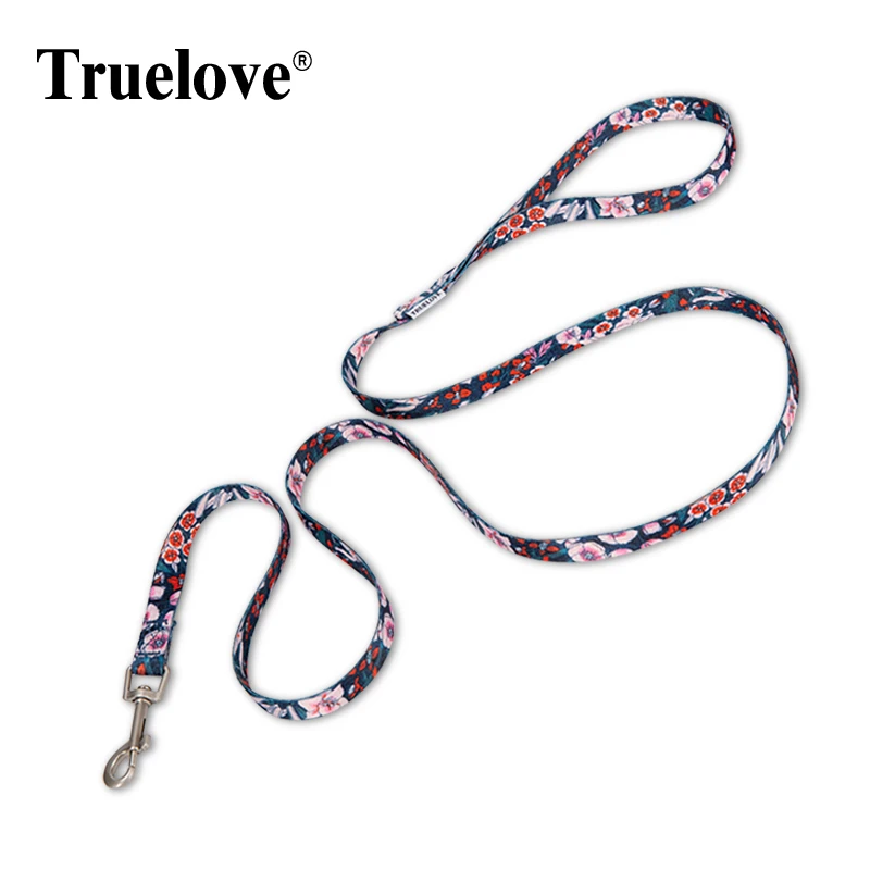 Truelove-Correa Floral para mascotas, diseño de primavera, perros pequeños, niñas, gatos, cuerda ligera, entrenamiento para correr, correa para perros de poliéster TLL3113 - imagen 4