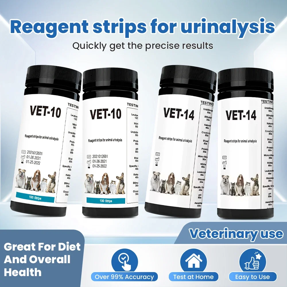 Veterinary Human 10/11/12/14 Parameters Urine Analyzer Test Strips Suit for W-200B/W-600/IU-100 Reagent Strips for Urinalysis - imagen 2