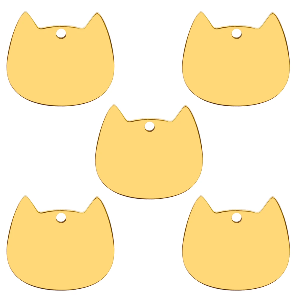 Placa identificación perro acero inoxidable – cara gato - imagen 4