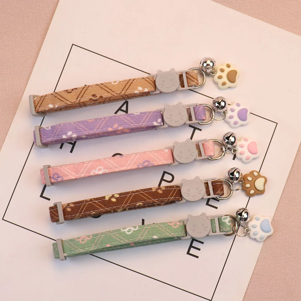 Collar de Garra Para gato con campana, accesorio ajustable para mascotas, con huella de Seguridad, 1 unidad - imagen 3