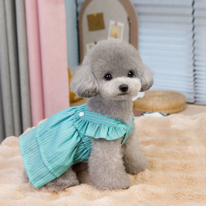 Adorable falda de princesa para perros pequeños, vestidos para primavera y verano, disfraz de moda con diseño elegante para mascotas pequeñas - imagen 4