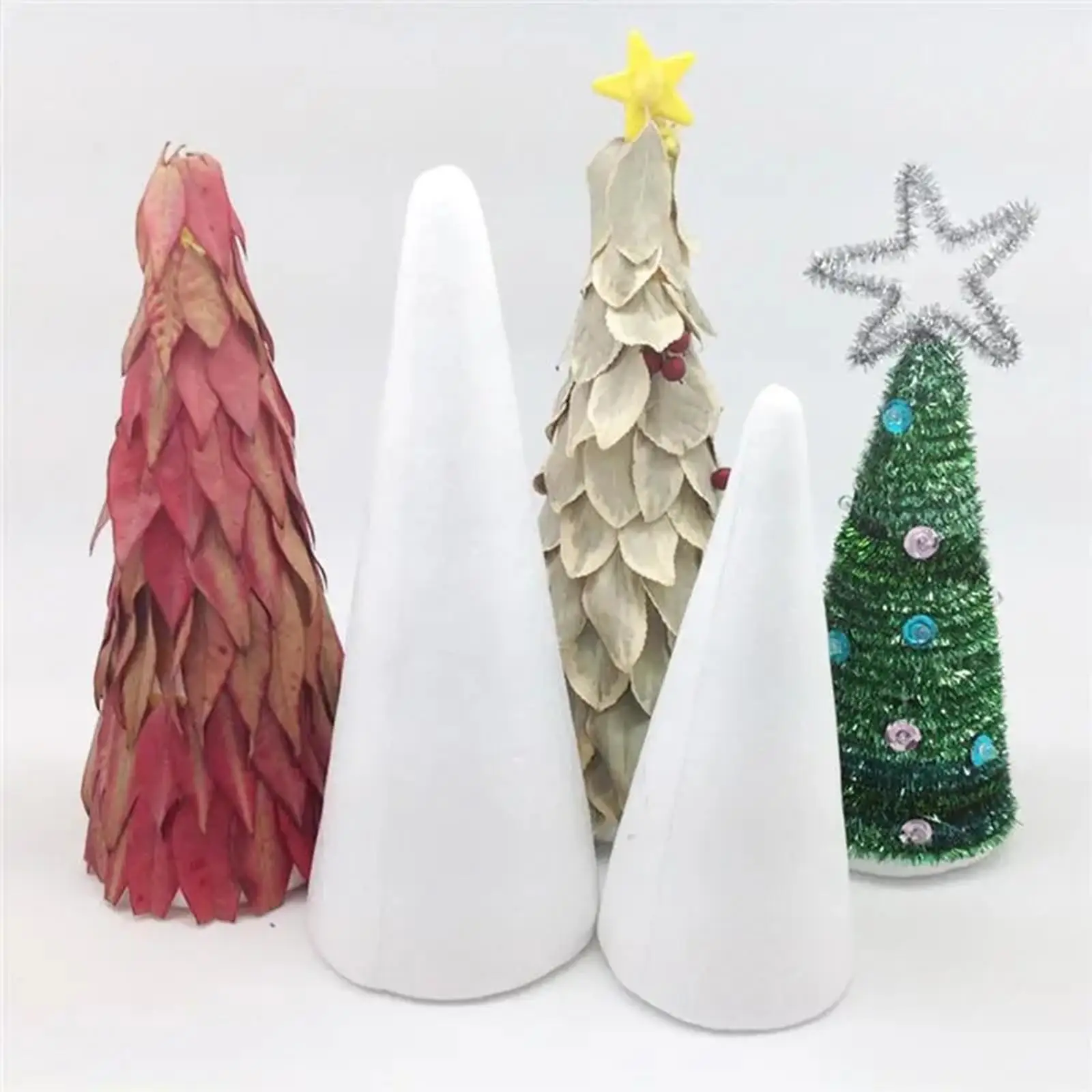 2x5Pcs Foam Cones for Crafts Christmas Tree Project for Children Kids Festival