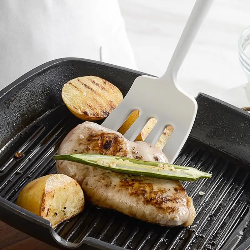 Juego de utensilios de cocina antiadherentes, espátula, cuchara, batidor de huevos, utensilios de silicona completos con mango de madera, 12 piezas, nuevo - imagen 3