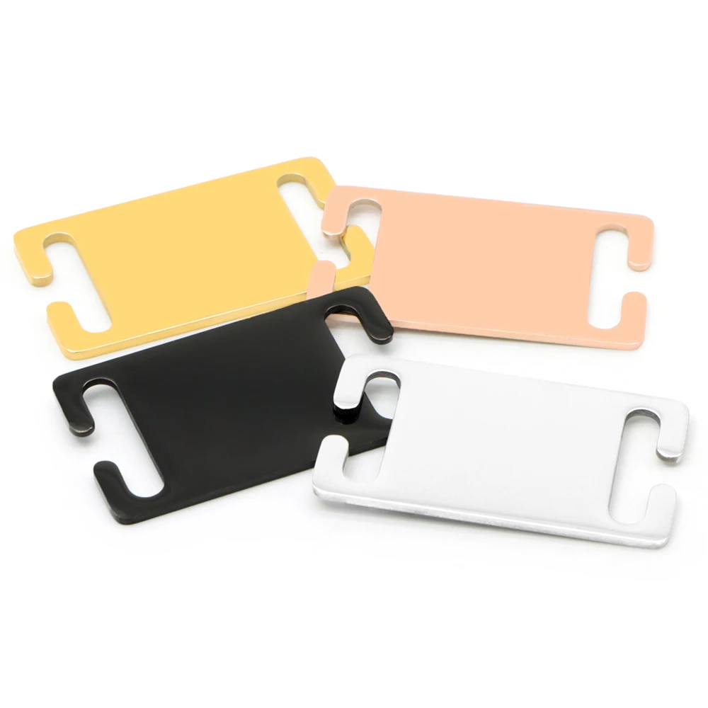 Etiqueta de identificación personalizada para perro mascota, placa cuadrada con espejo, adorno de acero inoxidable, grabado personalizado, placa de identificación antipérdida de Metal Co, 20 piezas - imagen 4