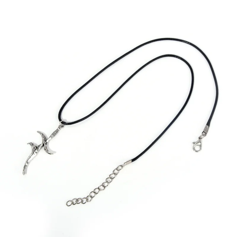 Melina-espada Irregular, cuchillo negro, daga, colgante, anillo de juego, collar de Elden, regalo para seguidores, accesorios de joyería, 2 uds. - imagen 5