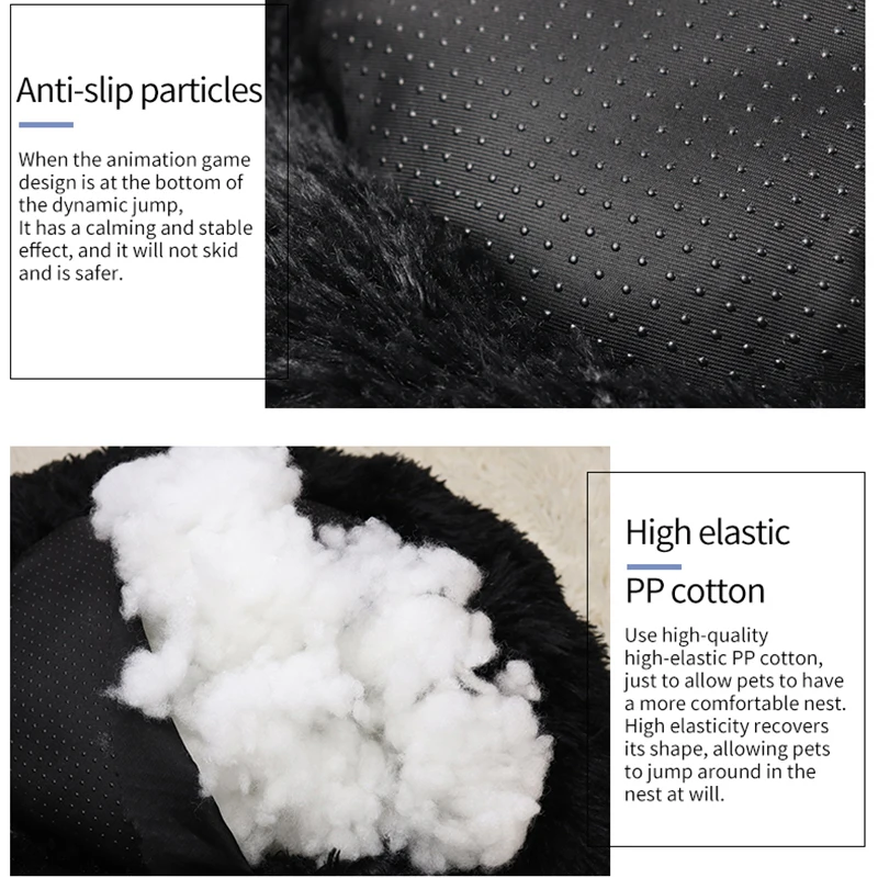 Cama súper suave para gatos, cama tranquila lavable de tamaño completo de felpa, cama de Donut, artefacto para dormir cómodo, adecuado para el invierno - imagen 2