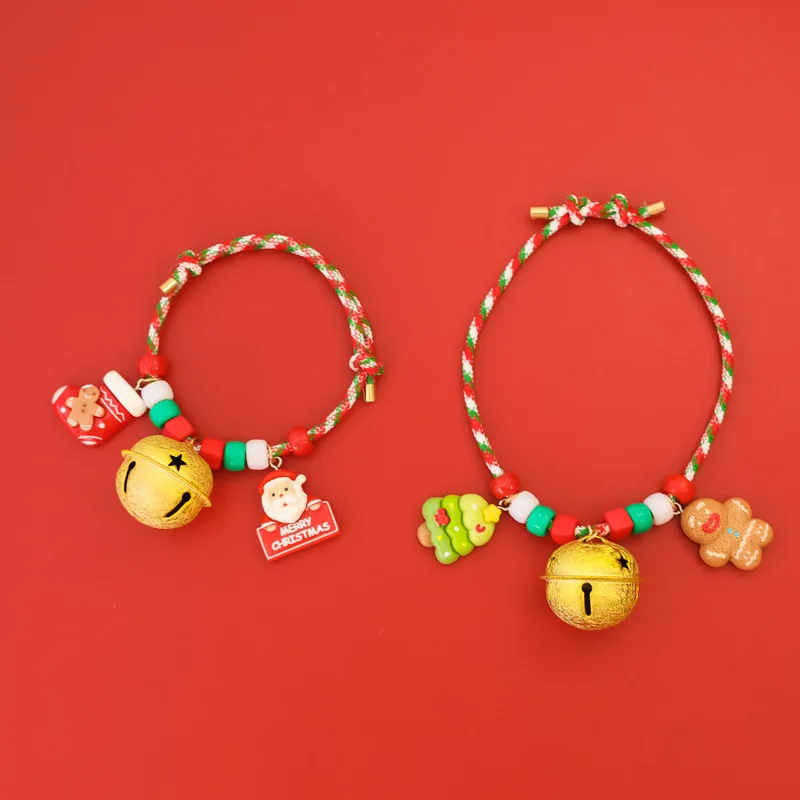 Christmas Pet Collars Dogs Cats Big Bells Holiday Decorations Cute Small Dogs Colorful Necklaces Puppy Accessories - imagen 4