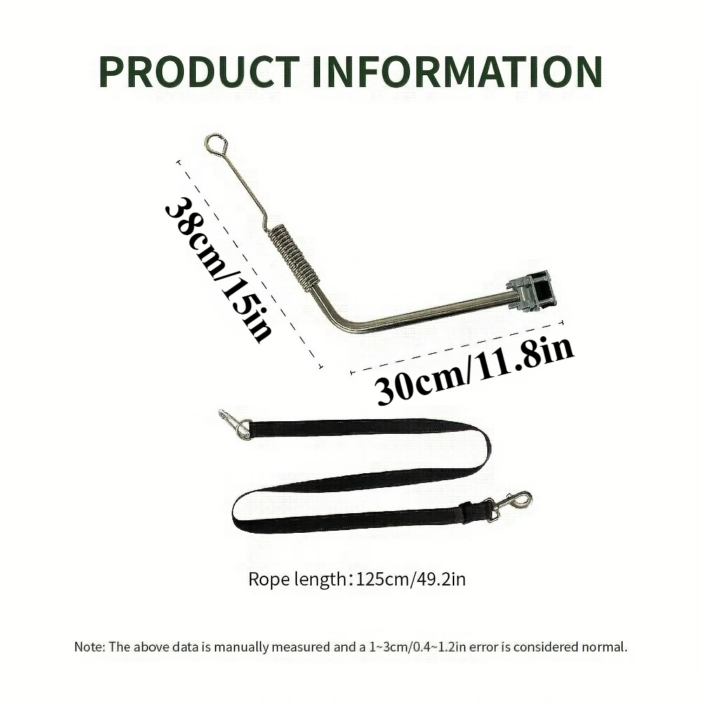 Correa de bicicleta para perros gratis, accesorio de bicicleta resistente con conexión rápida y correa de ajuste de cuerda amortiguadora para perros medianos y grandes, ciclismo - imagen 4