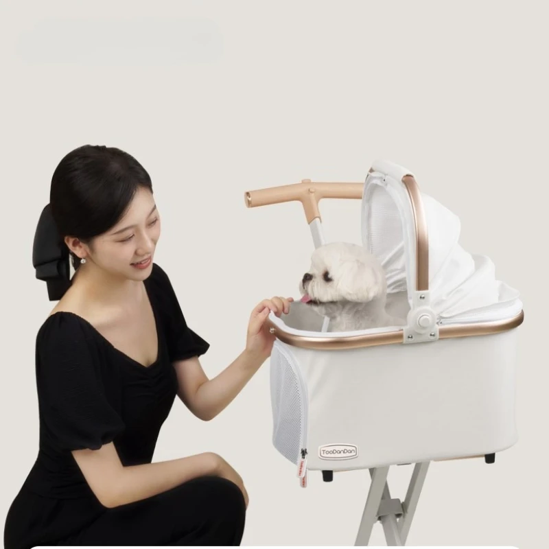 Cochecito para perros desmontable, cochecito para perros y gatos, carrito plegable para cachorros, gatitos, perros, gatos, carretilla de jardín, carrito auxiliar para mascotas, Carrias para bebés - imagen 4