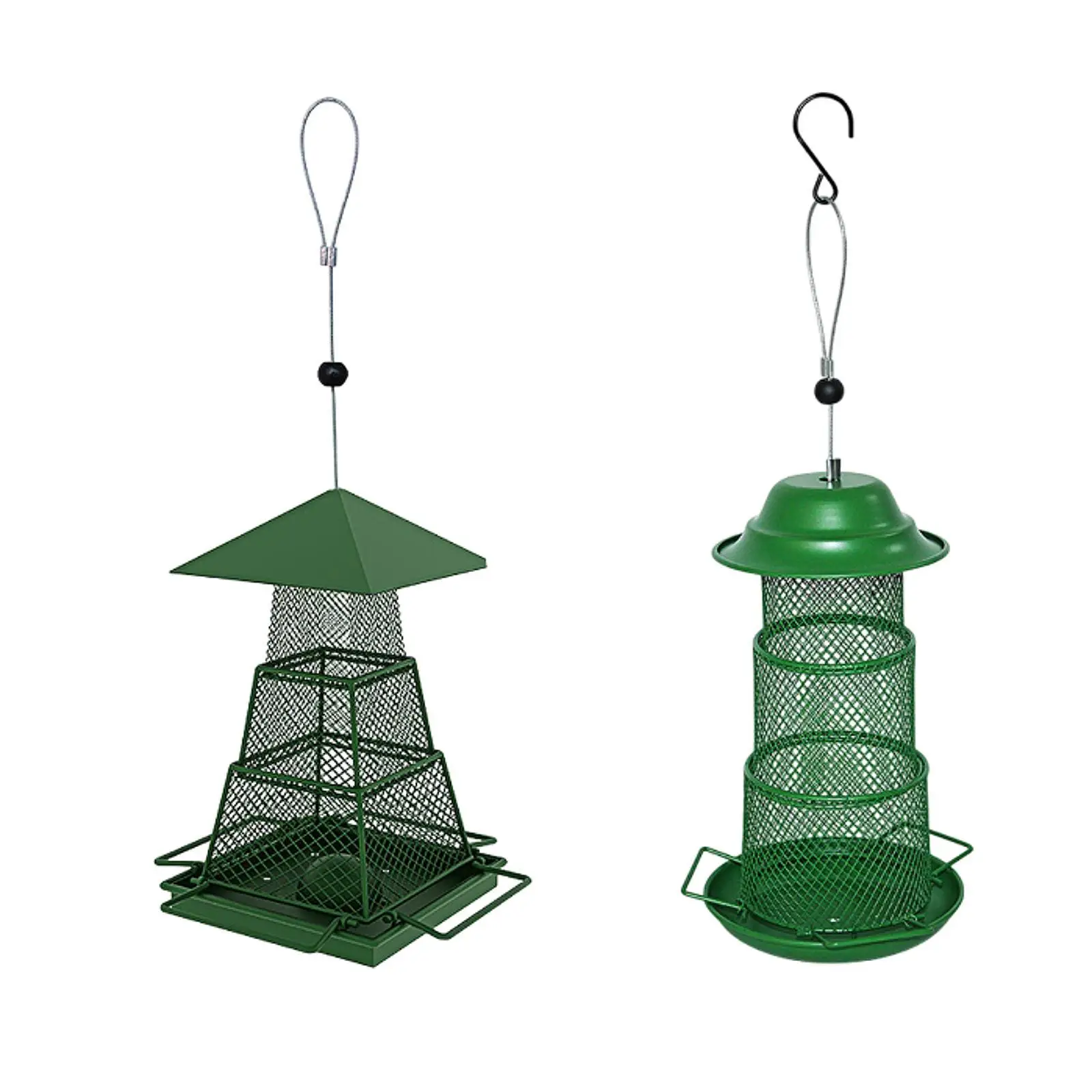 Hanging Bird Feeder for Outdoor Metal Birdfeeder for Courtyard Porch Terrace