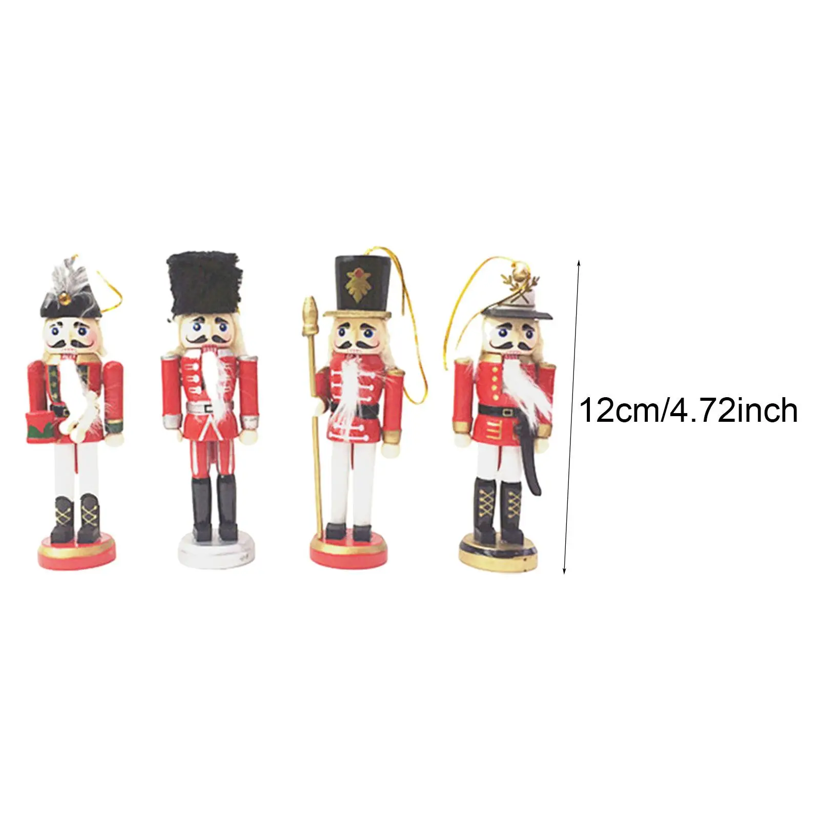 4x Christmas Nutcracker Hanging Decor Gift Creative Reusable Decorative Charm Xmas Tree Decor Xmas Tree Nutcracker Pendants