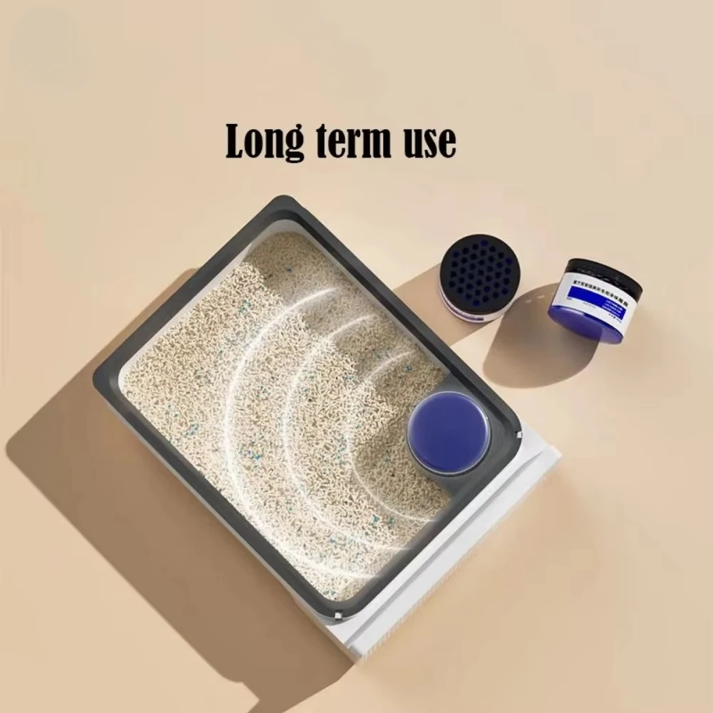 Caja desodorizante para inodoro inteligente para gatos, eliminación molecular profesional de olores, uso continuo al 99,1% durante 120 días de limpieza de mascotas - imagen 4