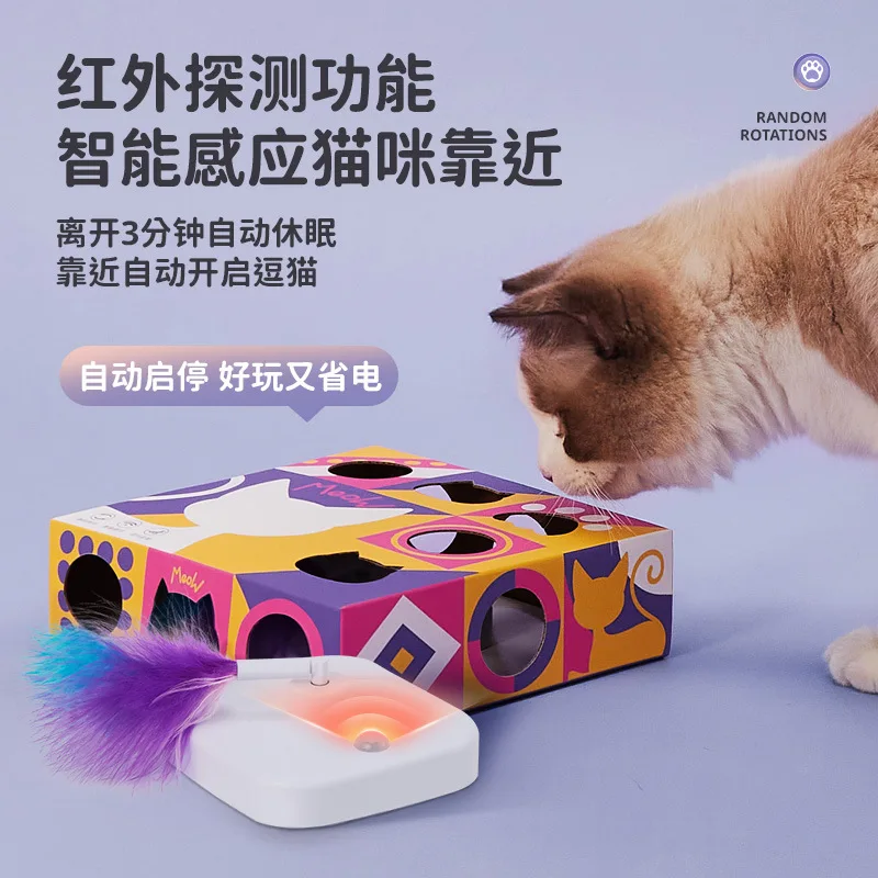 Nuevos productos para mascotas, caja mágica inteligente para gatos, juguetes para gatos, juguetes para mascotas de autodoro y aburrimiento - imagen 3