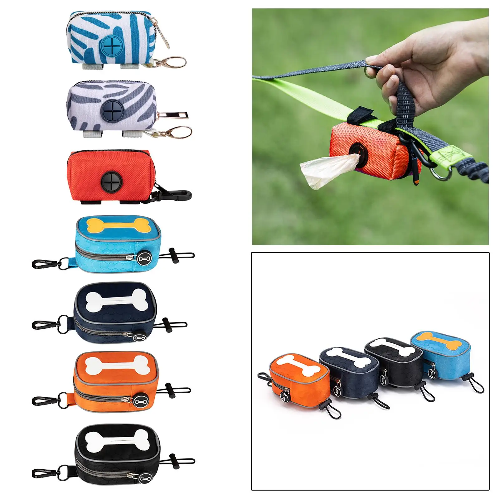 Bolsa poliéster ligera para excrementos de perro – paseos y viajes - imagen 5