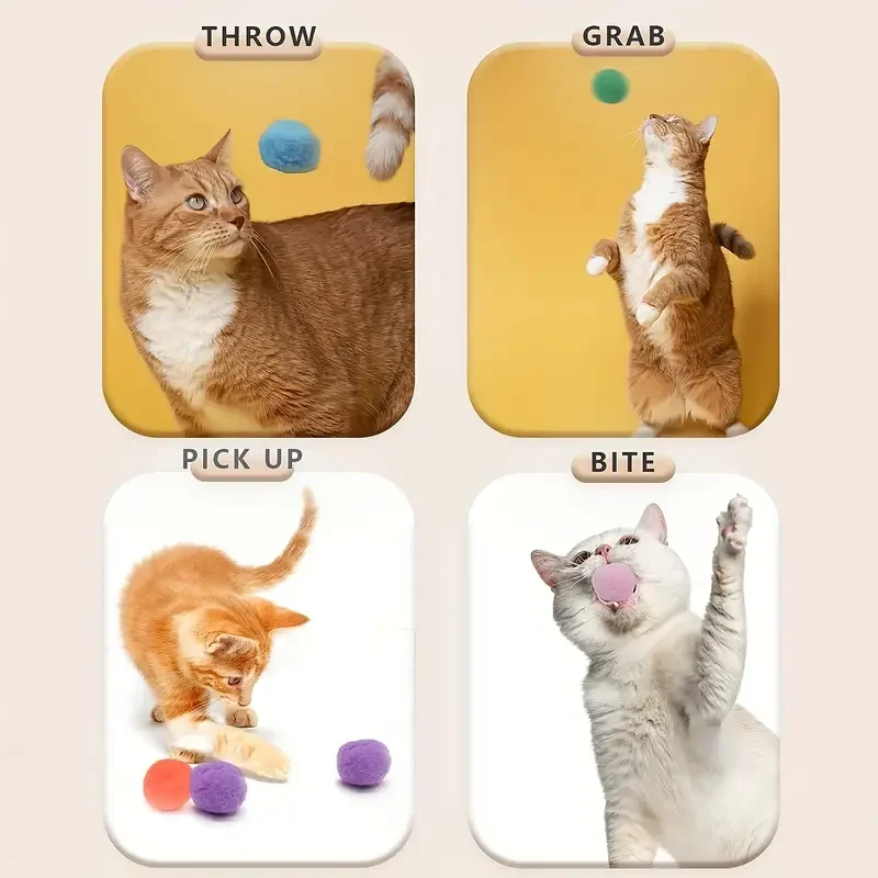 Juguetes De lanzamiento interactivo para gatos, juguete de entrenamiento para mascotas, Mini juegos de pistola de tiro creativa, Bola de felpa elástica, suministros para mascotas - imagen 4