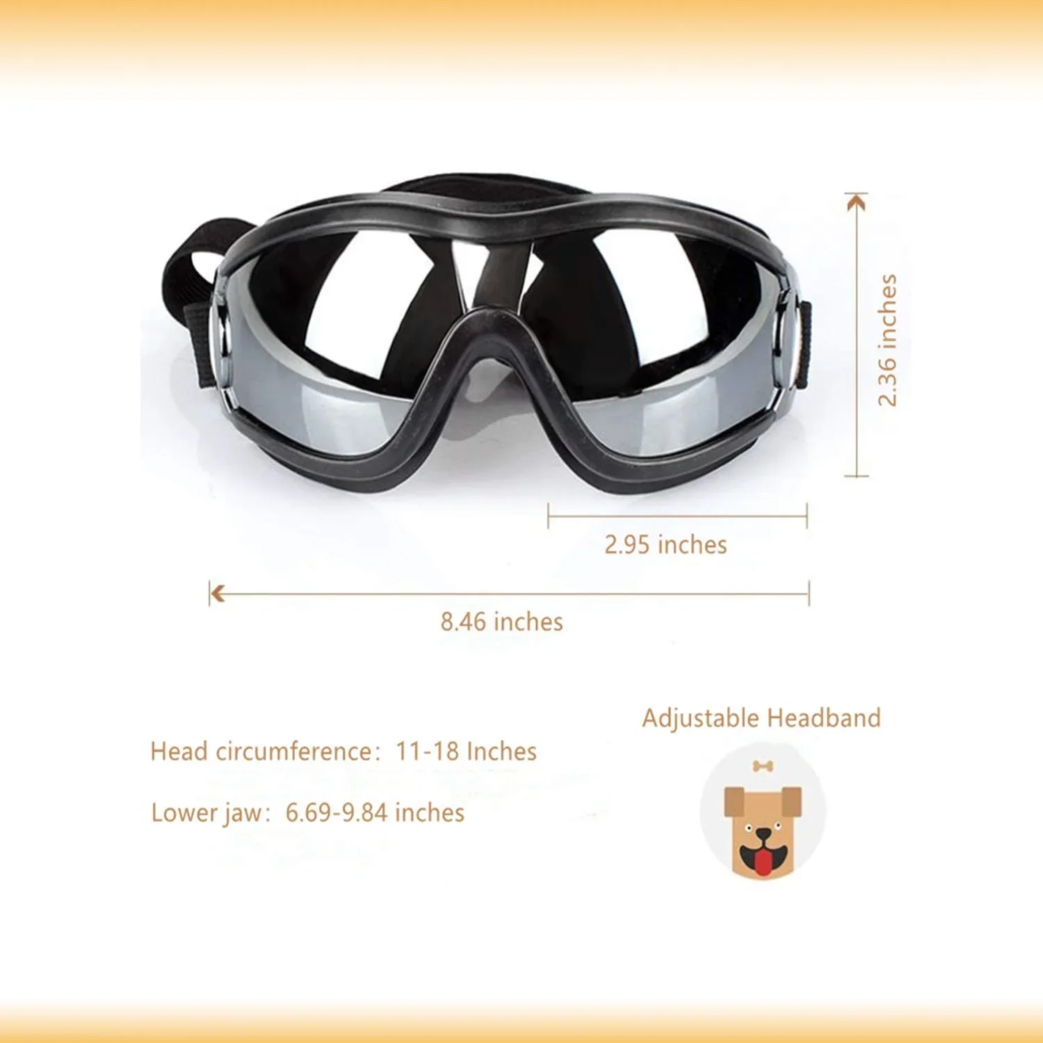 ATUBAN gafas de sol para perro, protección UV, protección contra el viento, polvo, antiniebla, gafas para mascotas, protección ocular - imagen 4