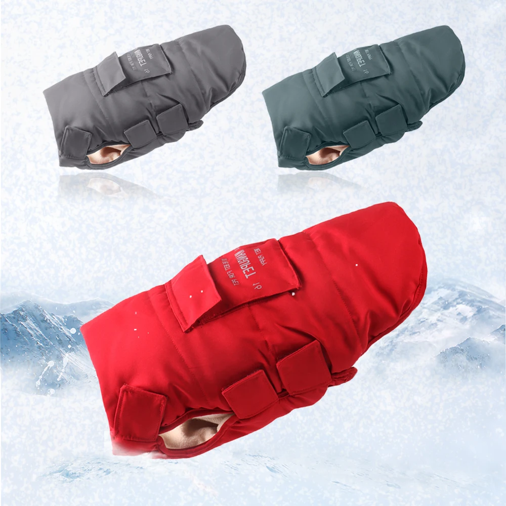 Chaqueta de lana gruesa para perro, chaleco cálido de invierno para interior y exterior, abrigo impermeable para mascotas, Bulldog Francés y Labrador - imagen 3