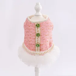 Vestido lolita tweed para perros pequeños – estilo princesa y tul