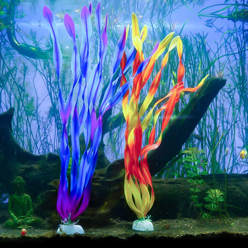 Plantas de acuario plástico – Decoración artificial para peceras - imagen 3