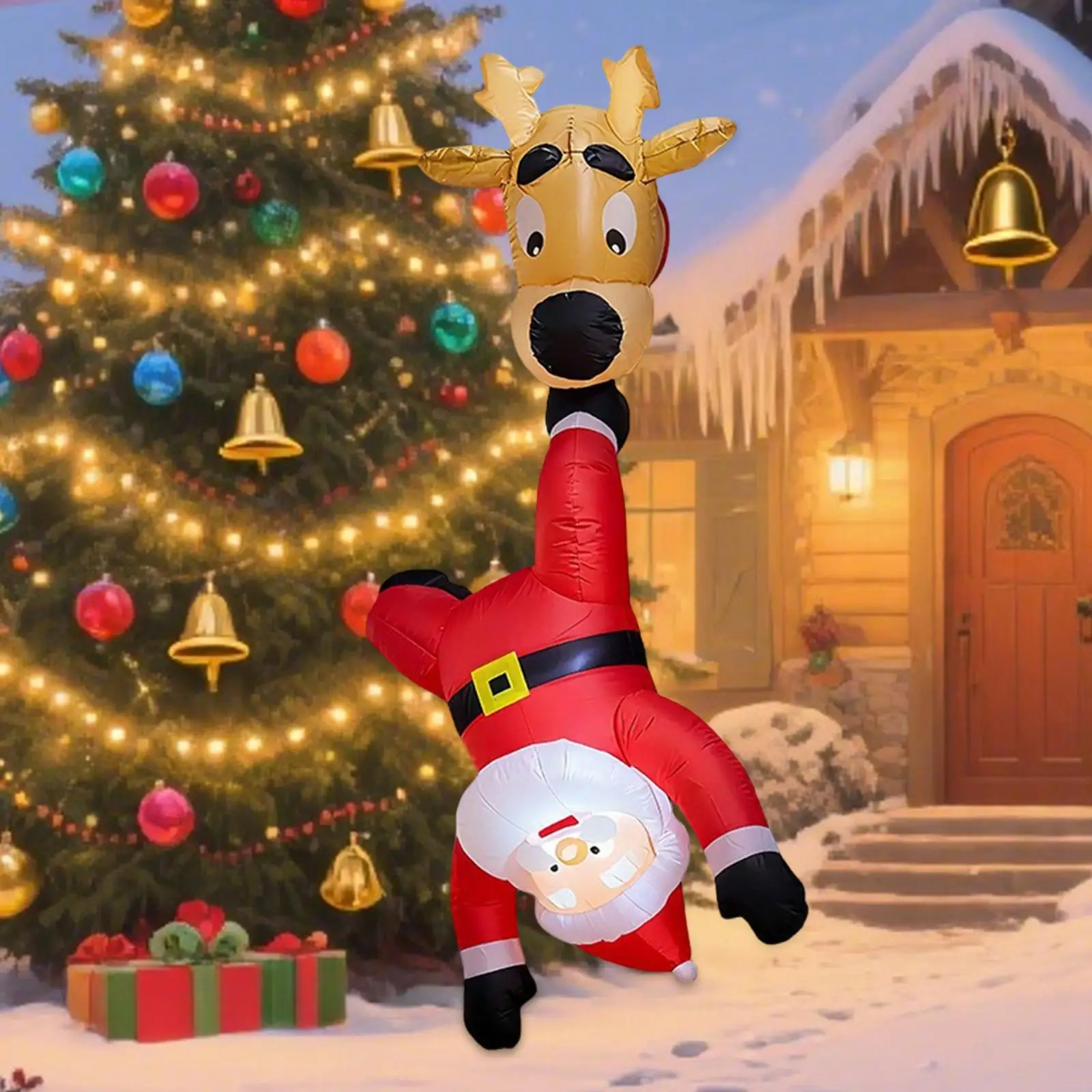 Christmas Inflatable Reindeer Santa Novelty Lightweight Gift Xmas Decoration Christmas Inflatable Reindeer Santa Novelty Lightweight Gift Xmas Decoration